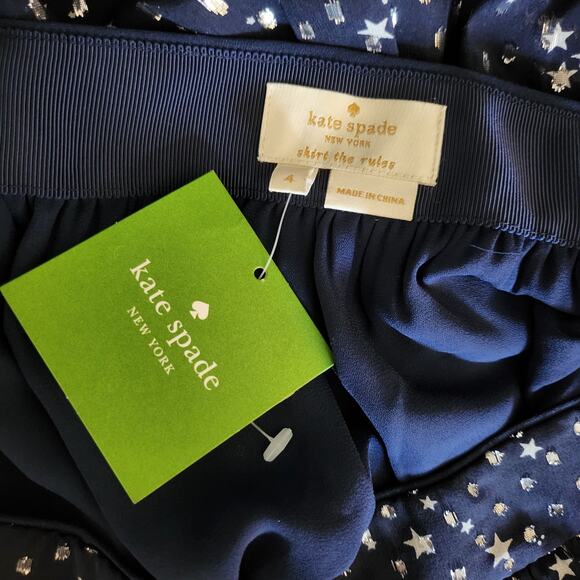 Kate Spade Navy Blue Dot Skirt, Mini, Size 4 - Picture 7 of 8